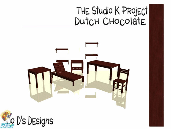 Sims 2 — Leyris Outdoor & Hall Studio K Match Dutch Chocolate Table by simmaniac2005 — This recolors the outdoor