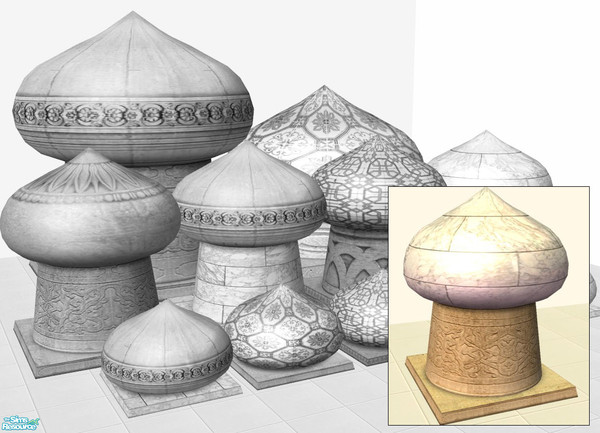 Sims 2 — Domes of Agrabah Part I. - 2x2 Small - dome recolor1. by senemm — A set of 9 arabian style domes inspired by