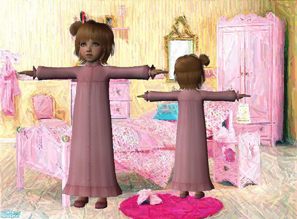 Sims 2 — pink victorian nightie by gommel22 — A pink victorian nigthie for your toddler girls. 