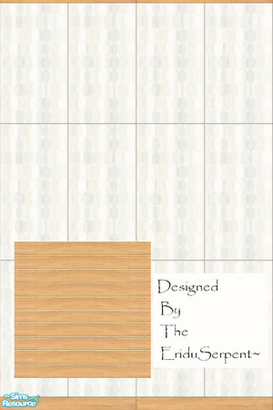 Sims 2 — A Gentle Muted Bathroom Tile & Floor Set by eriduserpent — A very light patterned tile, with a wood floor.