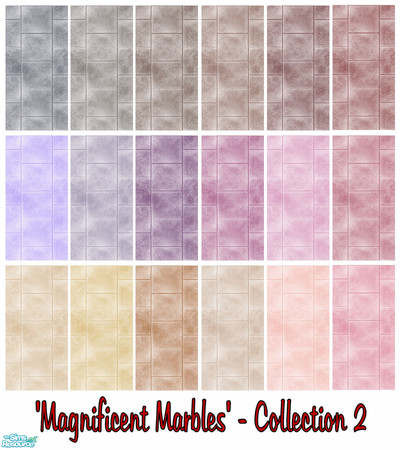 Sims 2 — Magnificent Marble Walls - Set 2 by shadow66 — This is the second of two sets of seamless, tiled walls with a