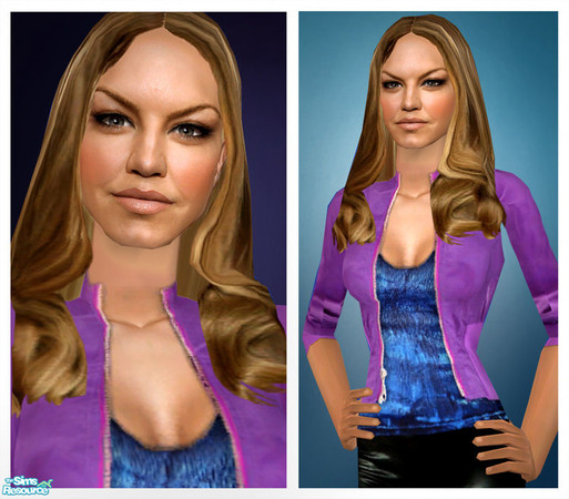 Sims 2 — Fergie by Jirka — The American singer, actress and member of the Black Eyed Peas, Stacy Ferguson.