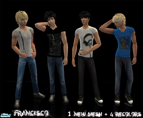 Sims 2 — Pony - Collection 21 for Adult Males by francisssko — 1 New mesh + 4 recolors , Enjoy :P.