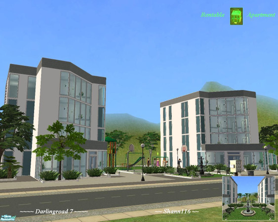 Sims 2 — Darlingroad 7 by Shann116 — Two modern rentable apartments with 8 rentable units with place for,1 hall, 2