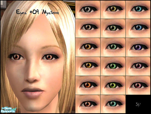 Sims 2 — [sy] Eyes #09 \'Mystera\' by adeyaka — 17 colors. I hope you will like it. :)
