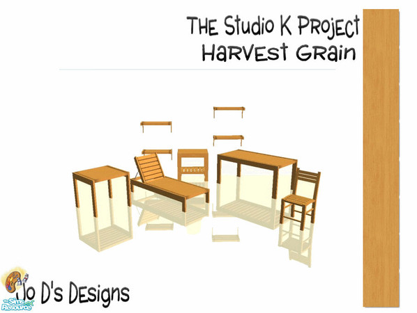 Sims 2 — Leyris Outdoor & Hall Studio K Match Harvest Grain Table by simmaniac2005 — This recolors the outdoor large