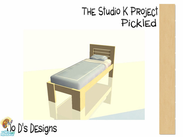 Sims 2 — Leyris Bedrooms Studio K Match Pickled Single Bed by simmaniac2005 — This file recolors the single bed only.