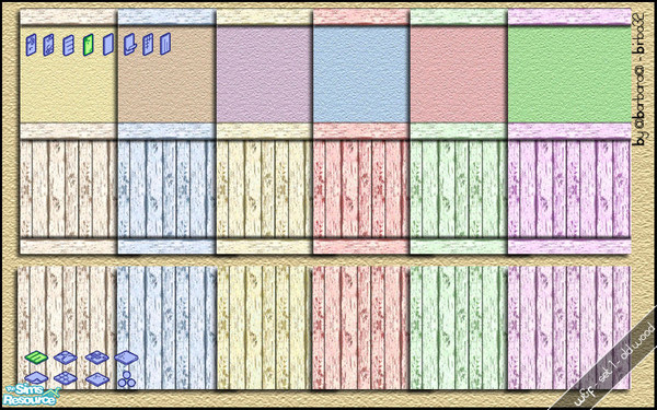 Sims 2 — Old Wood - Pastel colors by Birba32 — I love wood floors, and I never have enought. So I start here a collection