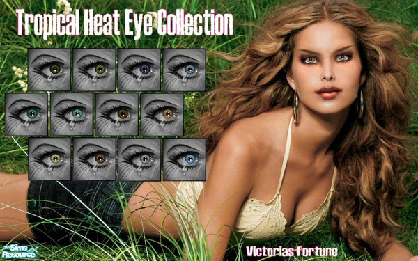 Sims 2 — VF Tropical Heat Eye Collection by fortunecookie1 — Here are 12 new eye colors. I really liked how the VF