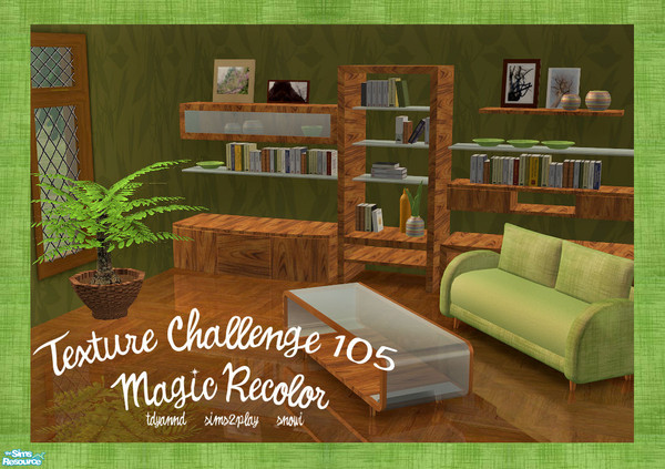 Sims 2 — TC105 Magic Recolor by tdyannd — Textures provided for the 105th Texture Challenge on a Sims2Play mesh.