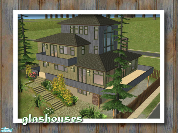 Sims 2 — 5210 Simply Pine by glasgurl — This rustic home was built in Veronaville on one of the sloped lots across the