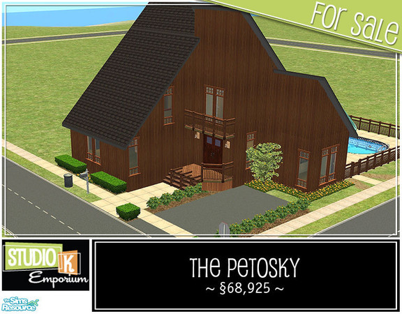 Sims 2 — Studio K - The Petosky by StudioKhagerks — Nice residential lot with amenities that include lower level master