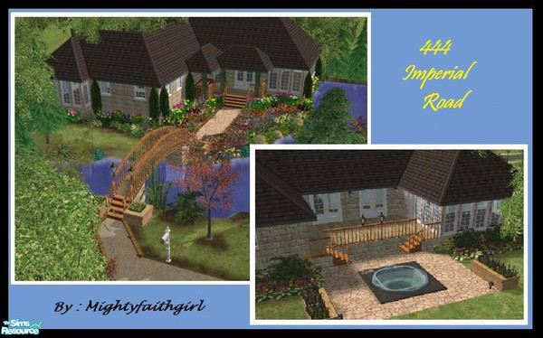 Sims 2 — 444 Imperial Road by mightyfaithgirl — This quaint 2 bedroom cottage is home to lots of windows, fireplace
