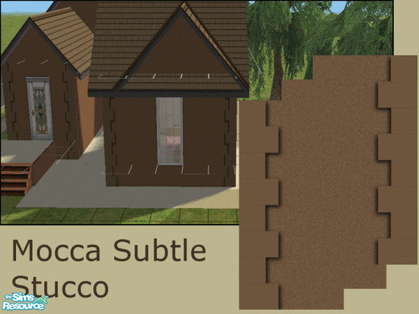 Sims 2 — Mocca Subtle Stucco by Midnight222 — A subtle stucco texture in a lovely mocca colour complete with with feature