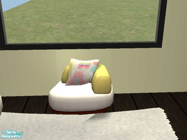 Sims 2 — Flower sofas - yellow - Small sofa  by dunkicka — ...