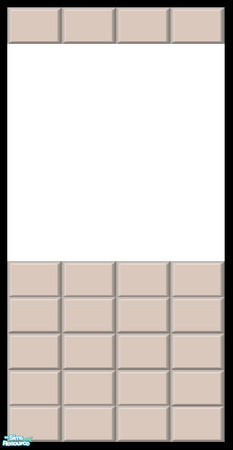 Sims 2 — Pale Pastel Half-Wall Tile Collection - Brown by shadow66 — From my \'Pale Pastels Collections\' - This is one