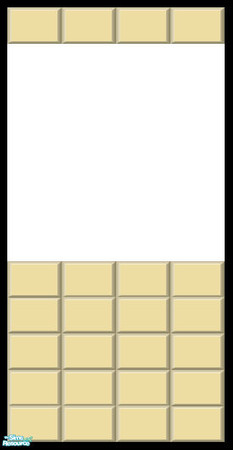 Sims 2 — Pale Pastel Half-Wall Tile Collection - Gold by shadow66 — From my \'Pale Pastels Collections\' - This is one