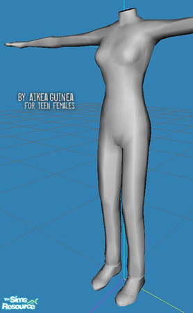 Sims 2 — Sneakers with Jeans for Teen Females - Mesh AG129 by aikea_guinea — Base game compatible, recolors welcome.