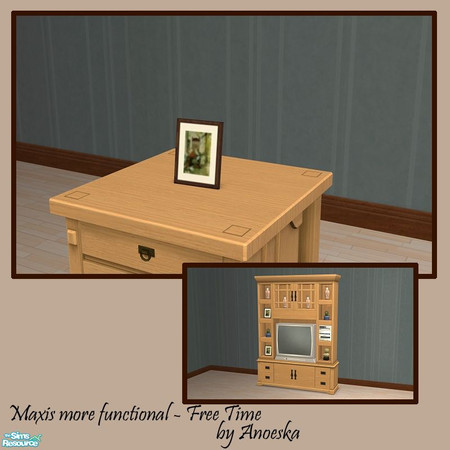 Sims 2 — MMF - Free Time - Entertainment Centre Deco 1 by AnoeskaB — Deco object. Originally part of the Maxis FT