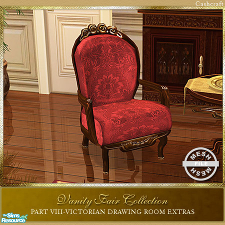 Sims 2 — VF Drawing Room Extras - Parlor Chair Mesh by Cashcraft — Vanity Fair Drawing Room Extras, Part VIII. Part VIII