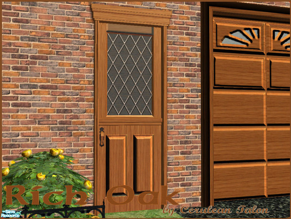 Sims 2 — Oak Accessories - Door by Cerulean Talon — This beautiful, rich, solid oak door will make any Sims\' home the