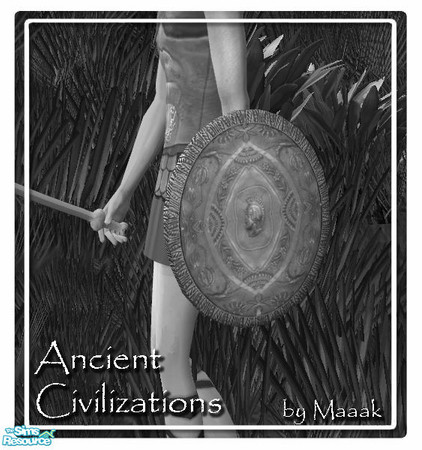 Sims 2 — Greek warrior - New Mesh by Maaak — New shield mesh, can be worn as an accesorry.