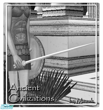 Sims 2 — Greek warrior - New Mesh by Maaak — New sword mesh, can be worn as an accesorry.
