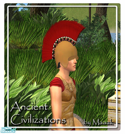 Sims 2 — Greek warrior - Helmet by Maaak — Can be found under glasses.
