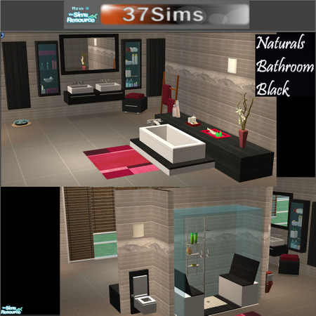 Sims 2 — Naturals Bathroom Black by Elize-37sims — Recolor of the Naturals Bathroom