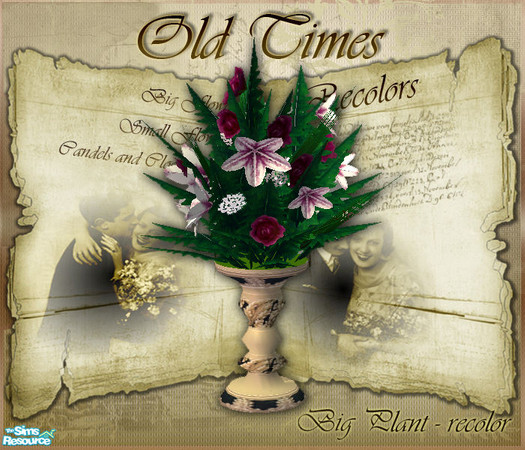 Sims 2 — S2S Old Times recolors 1 - Big Flowers - recolor by sims2sisters — 
