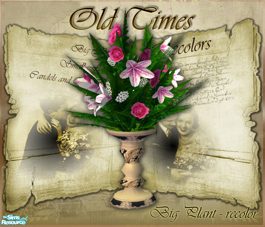 Sims 2 — S2S Old Times recolors 1 - Big Flowers - recolor by sims2sisters — 