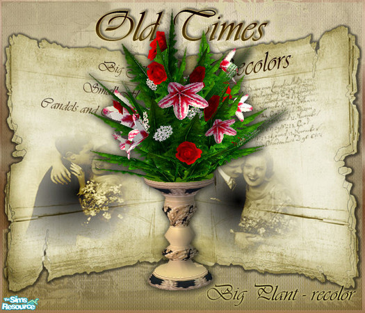 Sims 2 — S2S Old Times recolors 1 - Big Flowers - recolor by sims2sisters — 