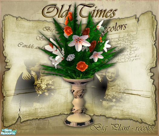 Sims 2 — S2S Old Times recolors 1 - Big Flowers - recolor by sims2sisters — 