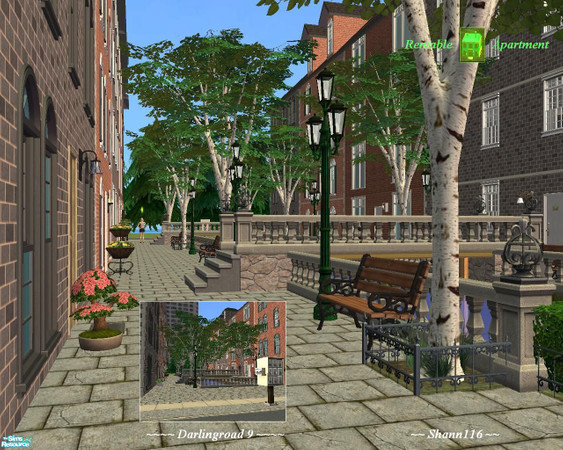 Sims 2 — Darlingroad 9 by Shann116 — A Nice set of old Amsterdam city houses look-a-like. 10 rentable houses with 4