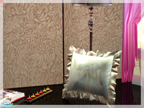 Sims 2 — PROMISE bedroom - cushion recolor in white by kibanahnah — new mesh set! enjoy!