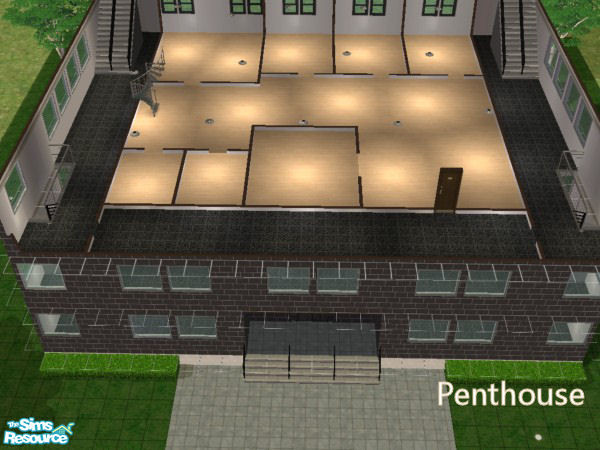 Sims 2 — Hayward Housing by SimsationalU — Okay, here is another attempt at a apt. building. I really like this one even