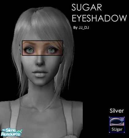 Sims 2 — Sugar Eyeshadow - Silver by jj_dj — Beautiful and Attractive Eyeshadow... Suits any Skin Tone :)