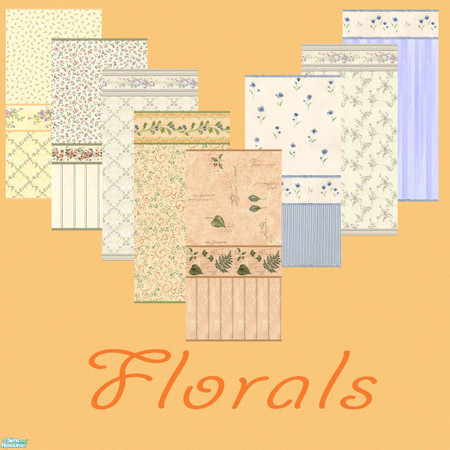 Sims 2 — mk2382WallpaperFlorals by MK23.82 — walls