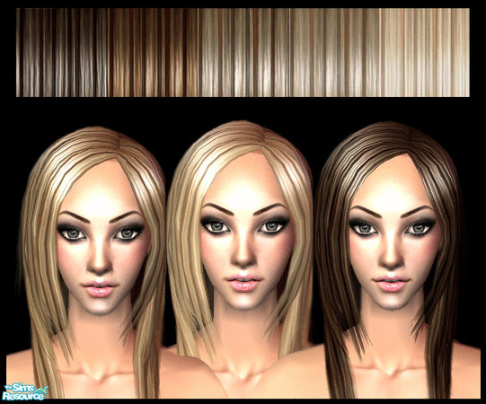 Sims 2 — UM SinStrait Hair by UM_Creations — 5x - Long, shiny and natural looking hair for your sim ladies. Enjoy!