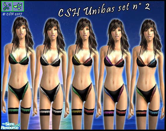 Sims 2 —  by Fairysunlight — Classic lingerie with matching stockings for everyday. Chic and sexy. Available in 10