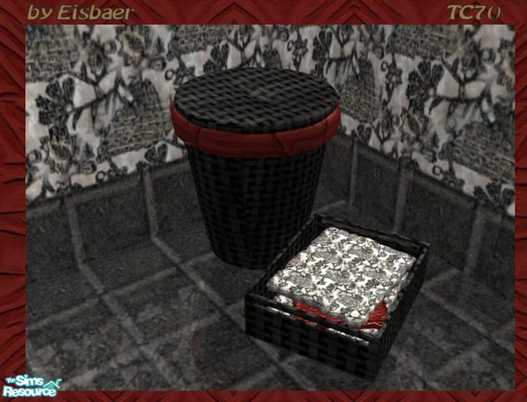 Sims 2 — AmvE Luxury Glass Bathroom TC70 - Laundrybasket by Eisbaerbonzo — 
