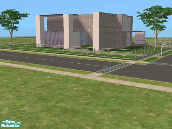 Sims 2 — Ultra Modern House by kattmc3 — A large modern house with great landscaping. 3 bedrooms,4 bathrooms,office and