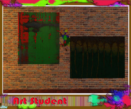 Sims 2 — Art Student - Paintings by huabanzhu — 