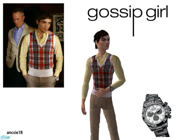 Sims 2 — You start to growing up, Chuck - Rolex watch by ancsie18 — Rolex wristwatch as seen on Chuck Bass (Ed Westwick)