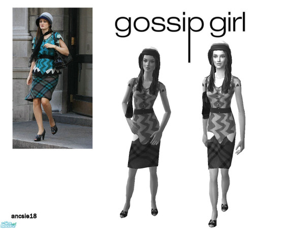 Sims 2 — Coach Wool Maude Cap Mesh by ancsie18 — The mesh of the Coach Wool Maude Cap as seen on Blair Waldorf (Leighton