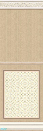 Sims 2 — Anna Wall & Floor Set - Annapppp6 by eriduserpent — Paneled, papered wall...part of a larger set. Designed