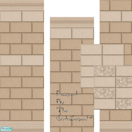 Sims 2 — Anna Exterior Wall & Floor Set by eriduserpent — Exterior brick walls and brick floors. This is part of the