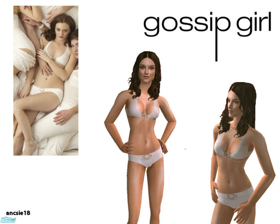 Sims 2 — Blair Waldorf\'s totally white lingerie by ancsie18 — A sexy white lingerie as seen on Blair Waldorf (Leighton