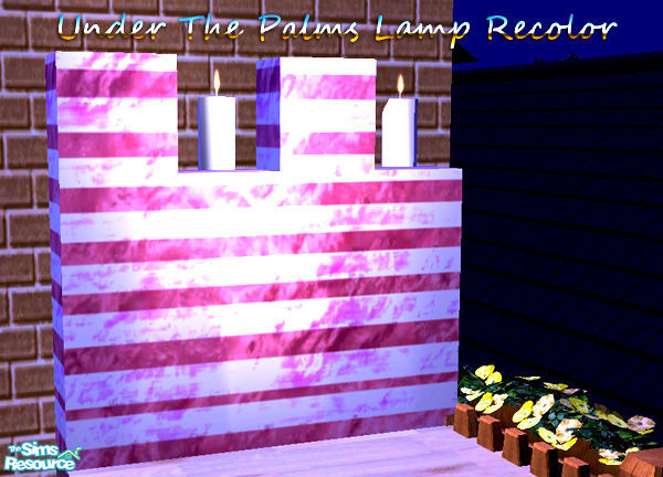 Sims 2 — Under The Palms Light III Recolor by TearsRain — Recolored with TC 123 Textures and also A Steffor Creation.Lamp