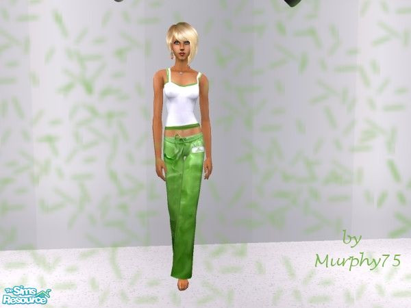 Sims 2 — Fashionable Aeropostale Sweats/PJ Set - 2 by Murphy75 — Enjoy these green sweats for your sims!